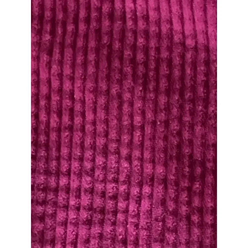 Fuchsia Pink Cotton Corduroy Center Zip Pocket Mini Skirt Medium